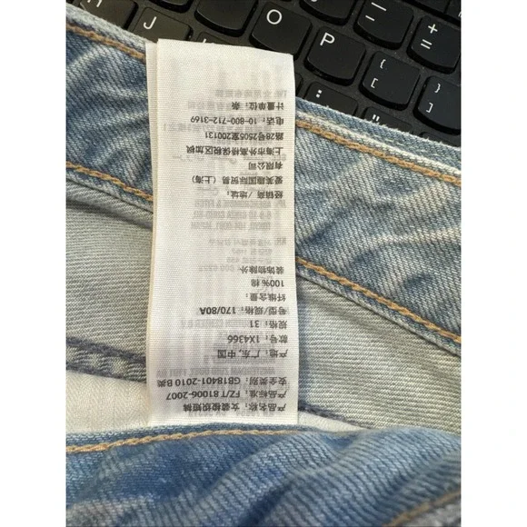 Abercrombie & Fitch Blue Ripped Ames Low Rise Boyfriend Short festival sz 12/31 - Picture 10 of 10